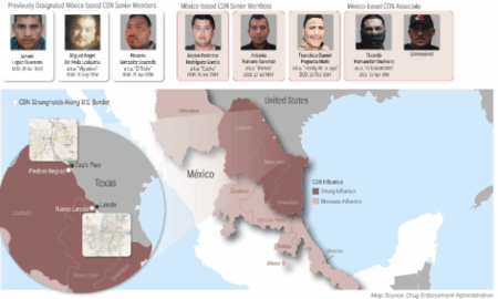 Aplica EEUU sanciones a miembros clave del Cártel del Noreste