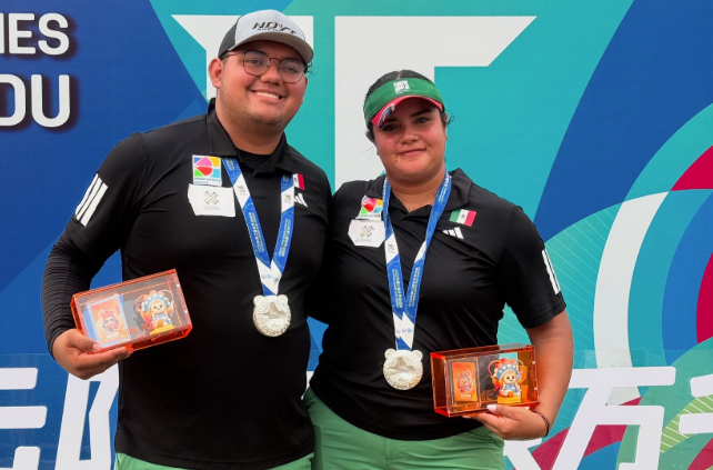 Maya Becerra y Sebastián García plata en tiro con arco en Juegos Mundiales Chengdú 2025