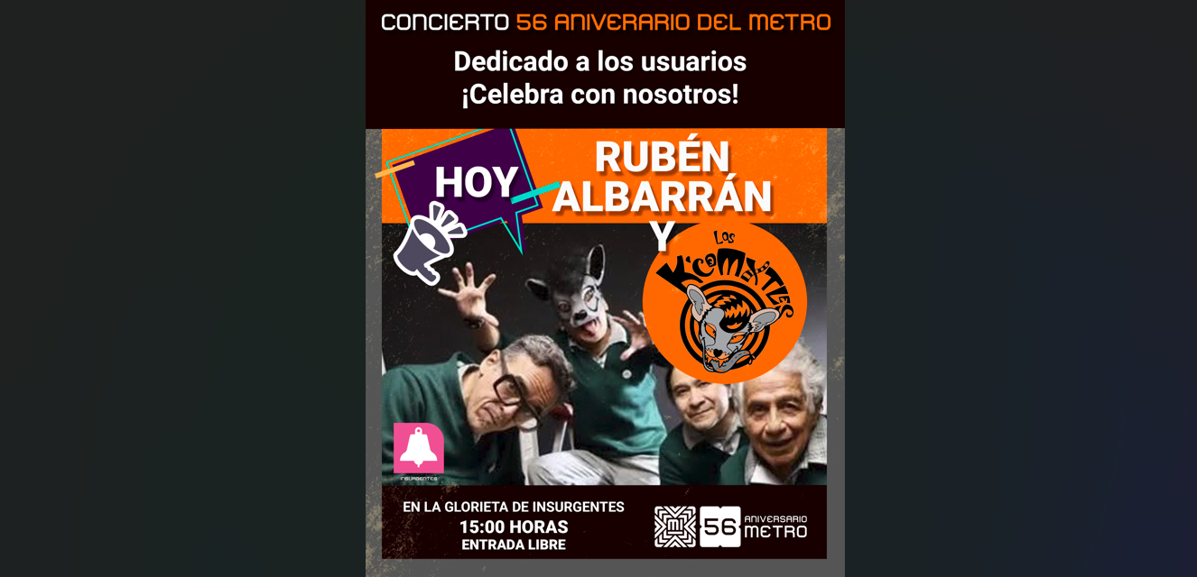 Rubén Albarrán en el metro Insurgentes