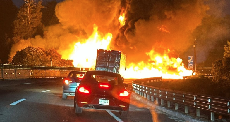 Explota pipa en la carretera México-Puebla