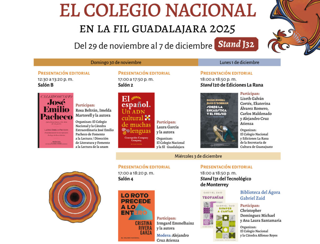 El Colegio Nacional, listo para la FIL Guadalajara 2025