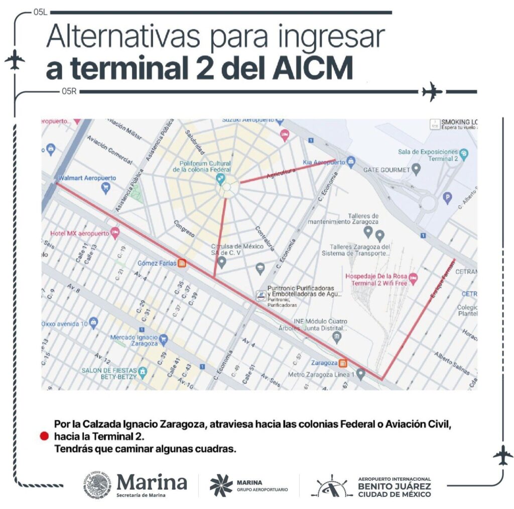 Para llegar al AICM