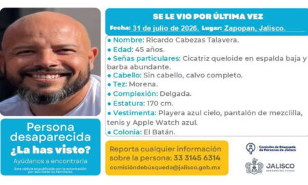 Buscan a Ricardo Cabezas Talavera, empresario inmobiliario desaparecido en Zapopan