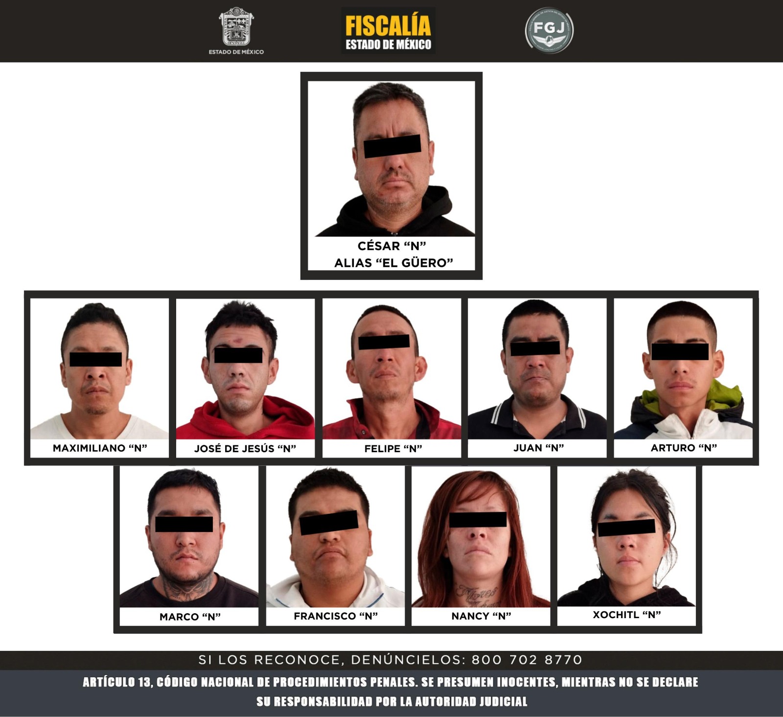 Detienen a 10 por el caso de la niña ultimada atiros dentro de su casa en Chalco