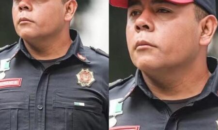 Este es el policía que apoyó a la abuelita que con su cuerpo salvó a nieta de la explosión