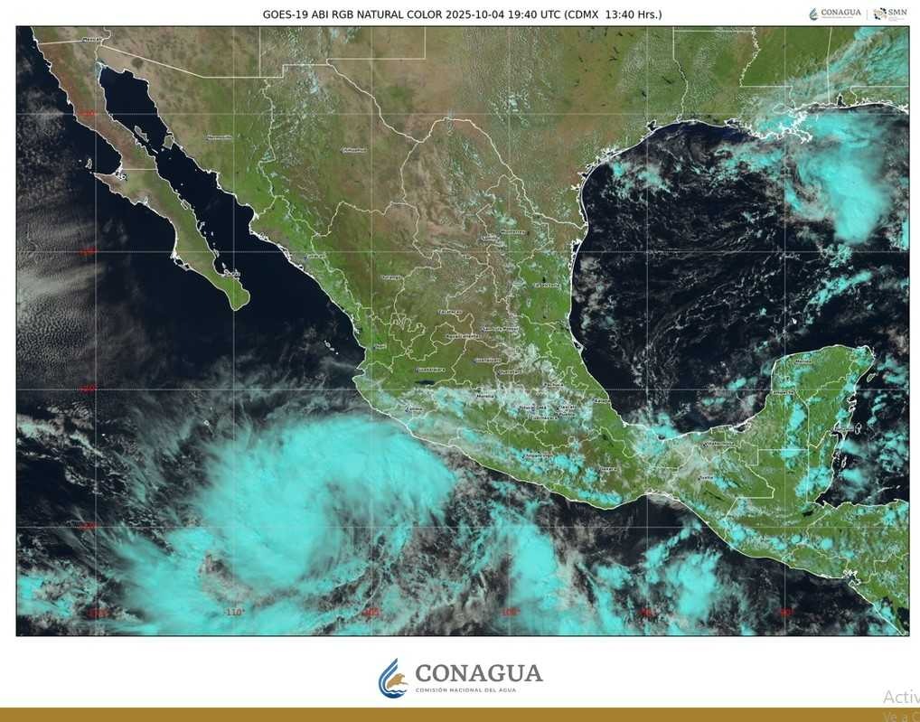 Se formó la tormenta tropical Priscilla frente acostas de Jalisco, Colima y Michoacán