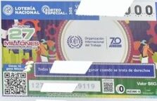 Develan billete de lotería por siete décadas de la OIT en México
