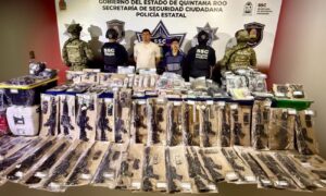 La SSC de Quintana Roo, realizó histórico aseguramiento de armamento y detiene a dos