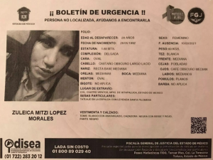 Buscan a joven de 28 años