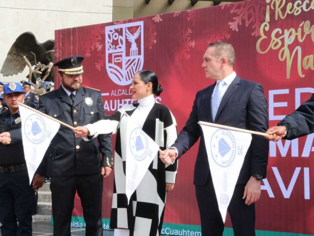 Sandra Cuevas y Adrián Rubalcava ponen en marcha el "Operativo Diamante Navideño"